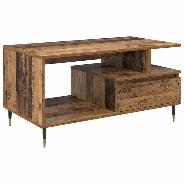 vidaXL Table basse Bois ancien 90 x 49 x 45 cm Bois d'ing&eacute;nierie