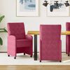vidaXL Chaises de Salle &agrave; Manger avec Roues 2 pcs Bordeaux Velours