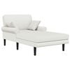 vidaXL Chaise longue Blanc Simili cuir