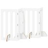 vidaXL Cl&ocirc;ture pliable pour animaux 4 pc Blanc 201 x 38 x 90 cm