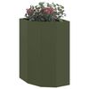 vidaXL Jardini&egrave;re d'Angle Vert olive 30 x 30 x 50 cm Acier