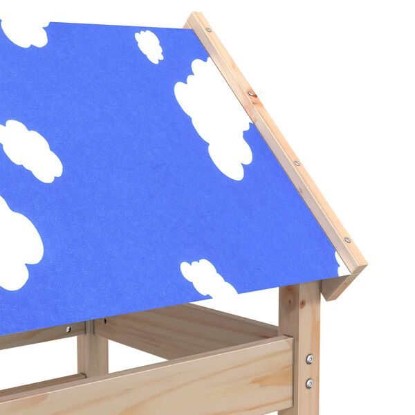 vidaXL Tour de jeu Marron 85 x 52,5 x 239 cm Pin massif