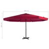 vidaXL Parasol de jardin avec base portable rouge
