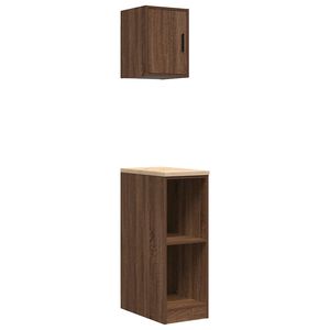 vidaXL Armoires de garage 2 pcs chêne marron bois d'ingénierie