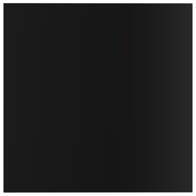 vidaXL Panneaux bibliothèque 4pcs Noir brillant 40x40x1,5cm Aggloméré