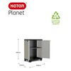 Keter Armoire basse de rangement Planet gris et noir