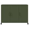 vidaXL Buffet vert olive 100,5x39x72 cm acier