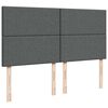 VidaXL Cadre de lit ottoman avec matelas gris fonc&eacute; 180x200 cm tissu