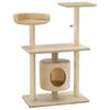 vidaXL Arbre &agrave; chat avec griffoirs en sisal 95 cm Beige