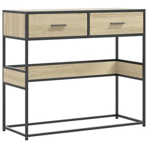 vidaXL Table console ch&ecirc;ne sonoma 90x35x80 cm bois d'ing&eacute;nierie