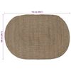 vidaXL Tapis Naturel et Noir 300 x 300 cm Jute