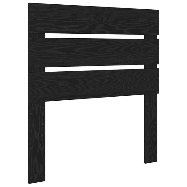 vidaXL T&ecirc;te de lit avec t&ecirc;te de lit Ch&ecirc;ne noir 75 cm Bois d'ing&eacute;nierie