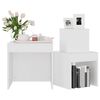 vidaXL Tables gigognes 3 pcs Blanc Aggloméré