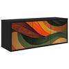 vidaXL Meuble TV mural BONN 102 x 33 x 40 cm Ch&ecirc;ne noir