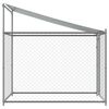 vidaXL Cage pour chien avec toit et porte gris 2x2x2 m acier galvanis&eacute;