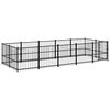vidaXL Chenil d'ext&eacute;rieur pour chiens Acier 9,38 m&sup2;