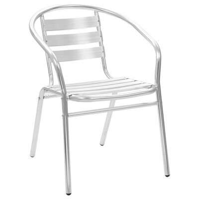 vidaXL Chaises empilables d'extérieur lot de 4 Aluminium