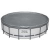 Bestway Couverture de piscine &Oslash;4,88 m Rond Polyester Gris