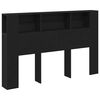 vidaXL Cabinet de T&ecirc;te de Lit Ch&ecirc;ne noir Bois d'ing&eacute;nierie
