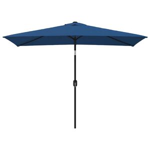 vidaXL Parasol d'ext&eacute;rieur avec poteau en m&eacute;tal 300x200 cm Azur&eacute;