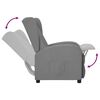 vidaXL Fauteuil &agrave; oreilles gris similicuir