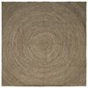 vidaXL Tapis de surface Naturel et noir 240 x 240 cm Jute