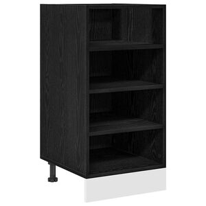 vidaXL Meuble de cuisine bas Ch&ecirc;ne noir 40 x 44,5 x 81,5 cm