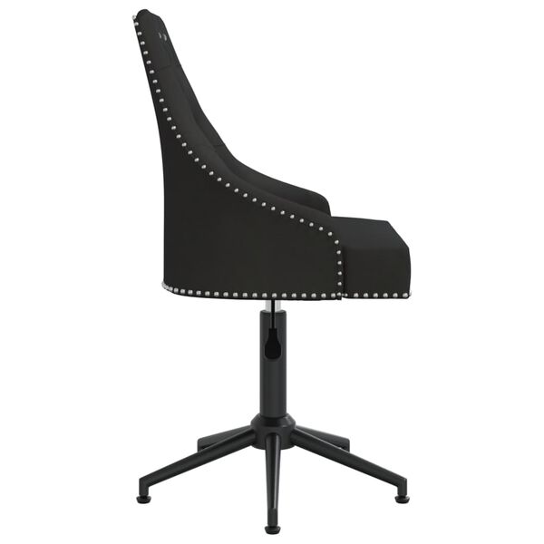 vidaXL Chaise pivotante de salle &agrave; manger Noir Velours