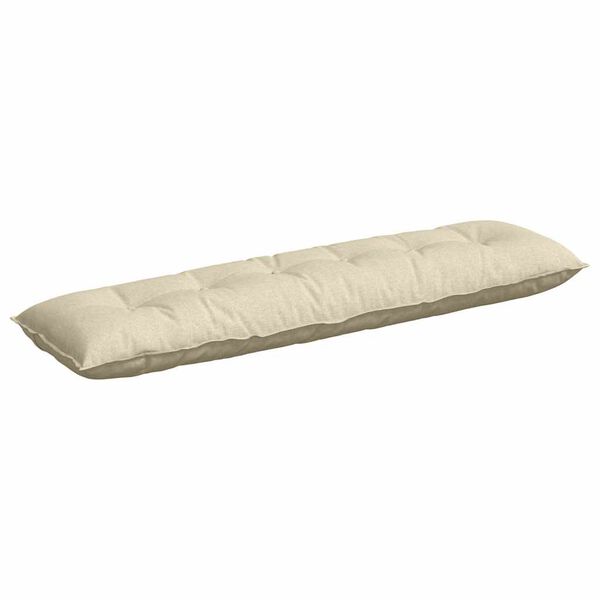 vidaXL Coussin de Dos Cr&egrave;me 180 x 19 x 50 cm tissu