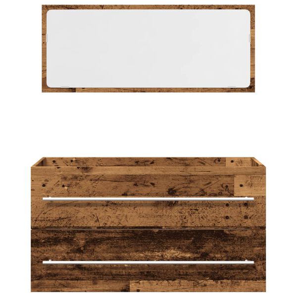 vidaXL Ensemble de meubles salle de bain 2 pcs bois d'ing&eacute;nierie