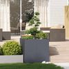 vidaXL Jardini&egrave;re anthracite 80x80x80 cm acier