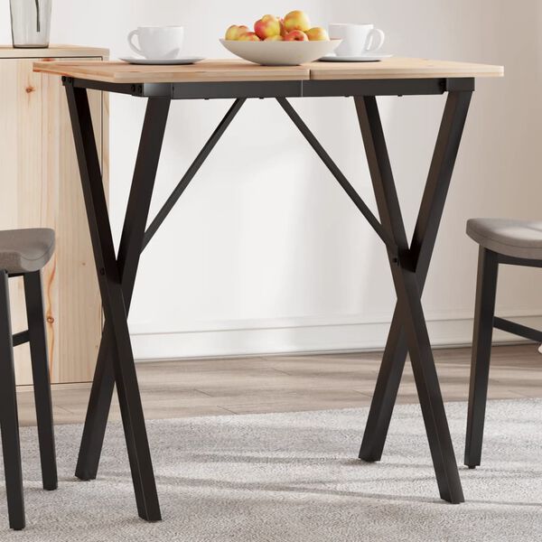 vidaXL Pieds de table &agrave; manger cadre en X 50x40x73 cm acier