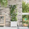 vidaXL Cache-pot de jardin Blanc 40 x 40 x 142 cm Acier