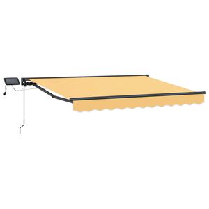 vidaXL Cadre de store manuel avec LEDs Sable 3 x 2,5 m