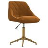 vidaXL Chaises pivotantes &agrave; manger lot de 4 marron velours