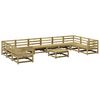 vidaXL Salon de jardin 11 pcs bois de pin impr&eacute;gn&eacute;