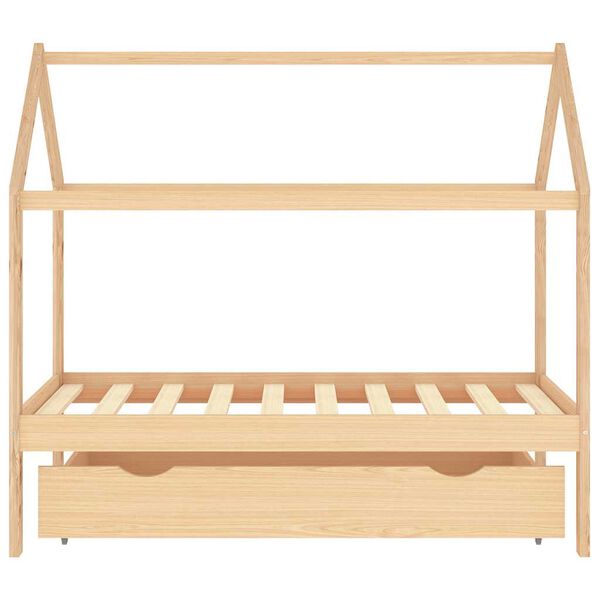vidaXL Cadre de lit pour enfant et un tiroir bois pin massif 80x160 cm