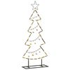 vidaXL Arbre de Noël en métal avec support Noir 90 cm Acier