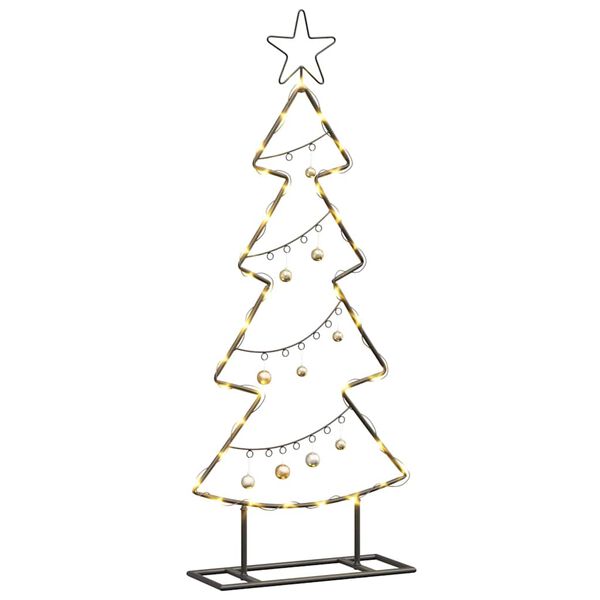 vidaXL Arbre de Noël en métal avec support Noir 90 cm Acier
