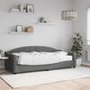 vidaXL Lit de jour avec matelas gris fonc&eacute; 90x200 cm tissu