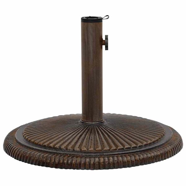 vidaXL Socle de parasol Bronze 45x45x30 cm Fonte