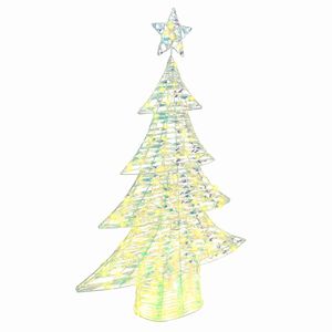 vidaXL Sapin de No&euml;l 120 LED Blanc chaud 120,5 cm PET