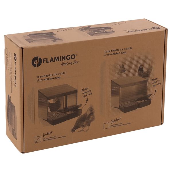 FLAMINGO Nichoir d'int&eacute;rieur avec 2 nids Julie Vert