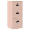 vidaXL Cabinet de Dossier Rose 44 x 50 x 106.5 cm Acier Lamin&eacute; &agrave; Froid