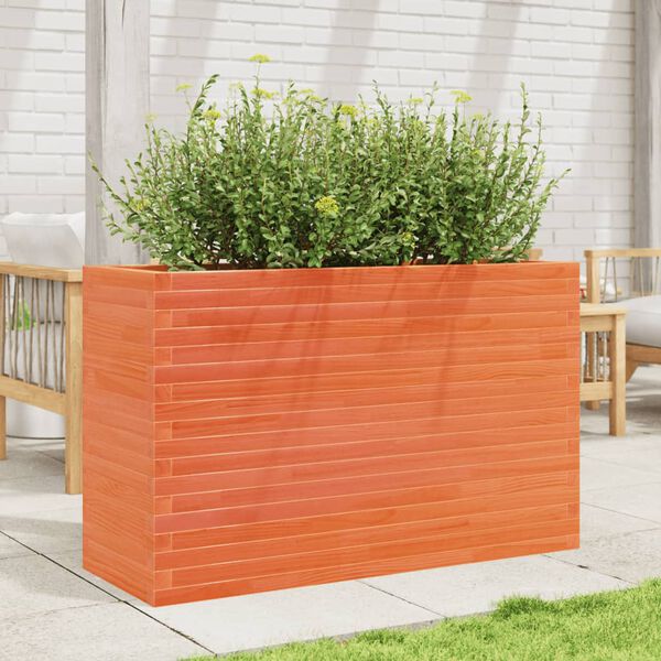 vidaXL Jardini&egrave;re cire marron 110x40x68,5 cm bois de pin massif