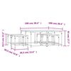 vidaXL Tables basses gigognes 5 pcs sonoma gris bois d'ing&eacute;nierie