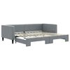vidaXL Lit de jour avec gigogne sans matelas gris clair 90x200 cm
