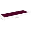 vidaXL Chaise longue avec coussin bordeaux Bois de pin impr&eacute;gn&eacute;