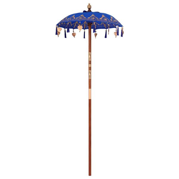vidaXL Parasol balinais Bleu 95 x 95 x 260 cm