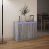 vidaXL Buffet avec LED sonoma gris 72x34x61 cm bois d'ing&eacute;nierie